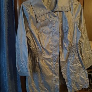 Chico's Light Blue Trench Coat